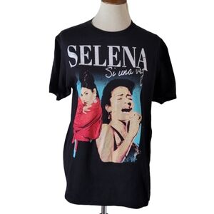 Selena Black Graphic Short Sleeve T‎ Shirt